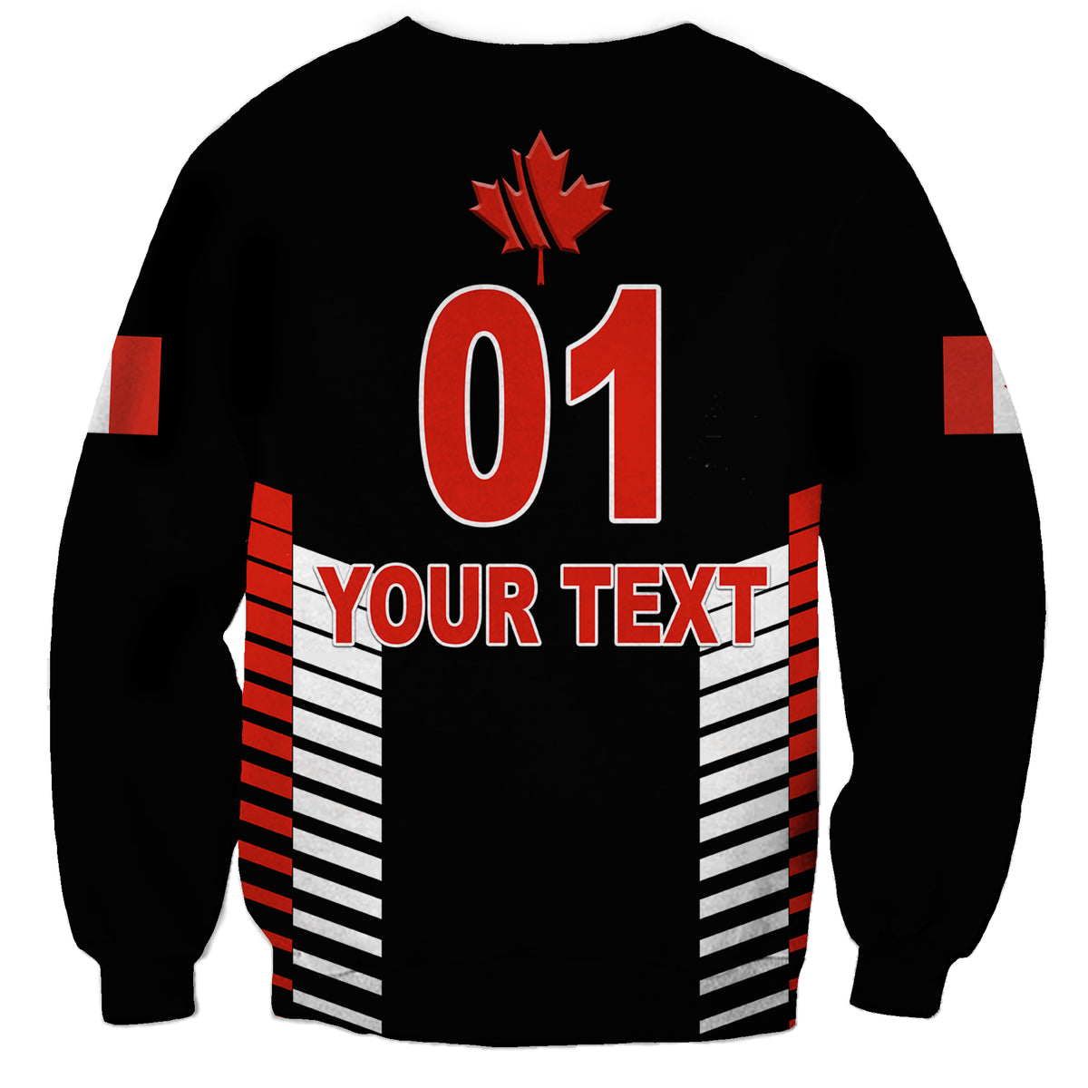(Custom Personalised) Canada Cricket Sweatshirt Maple Leaf Unique Style - Black LT8 - Wonder Print Shop