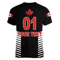 (Custom Personalised) Canada Cricket Women V Neck T Shirt Maple Leaf Unique Style - Black LT8 - Wonder Print Shop