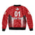 (Custom Personalised) Canada Cricket Sleeve Zip Bomber Jacket Maple Leaf Unique Style - Red LT8 - Wonder Print Shop