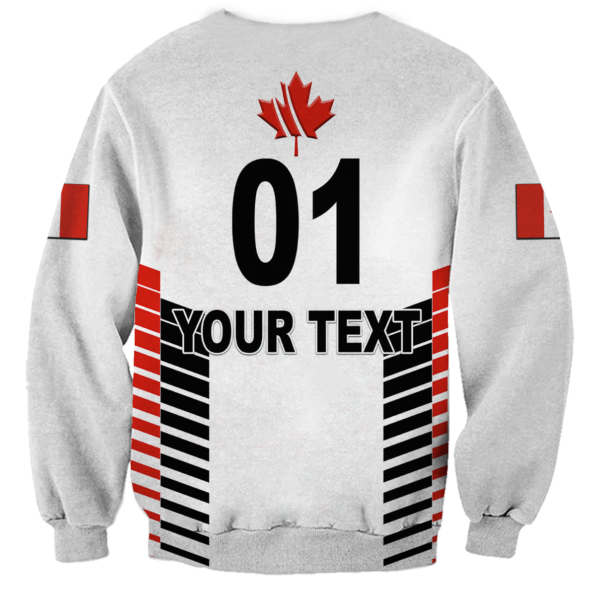 (Custom Personalised) Canada Cricket Sweatshirt Maple Leaf Unique Style - White LT8 - Wonder Print Shop