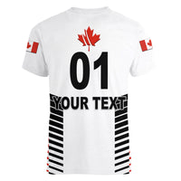(Custom Personalised) Canada Cricket Women V Neck T Shirt Maple Leaf Unique Style - White LT8 - Wonder Print Shop