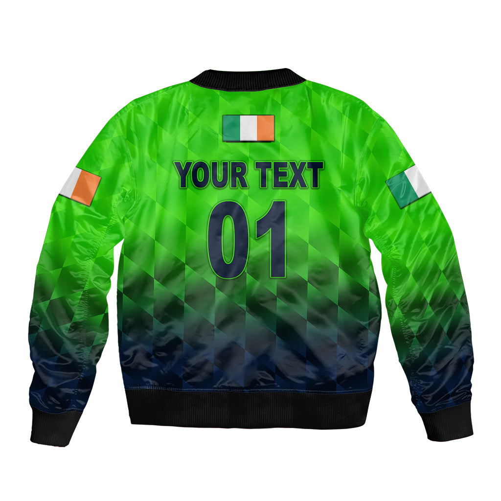 (Custom Personalised) Ireland Cricket Sleeve Zip Bomber Jacket Unique Style LT8 - Wonder Print Shop