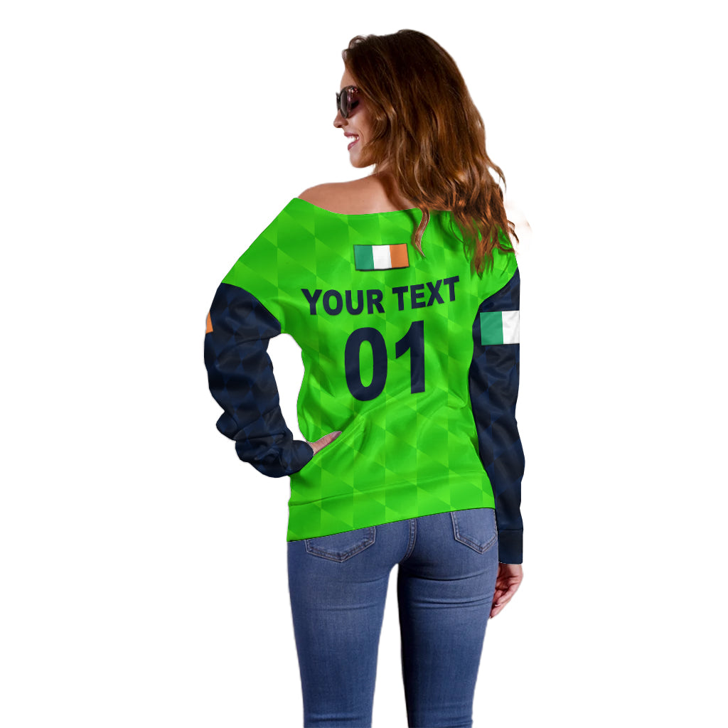 (Custom Personalised) Ireland Cricket Off Shoulder Sweater Special Style LT8 - Wonder Print Shop
