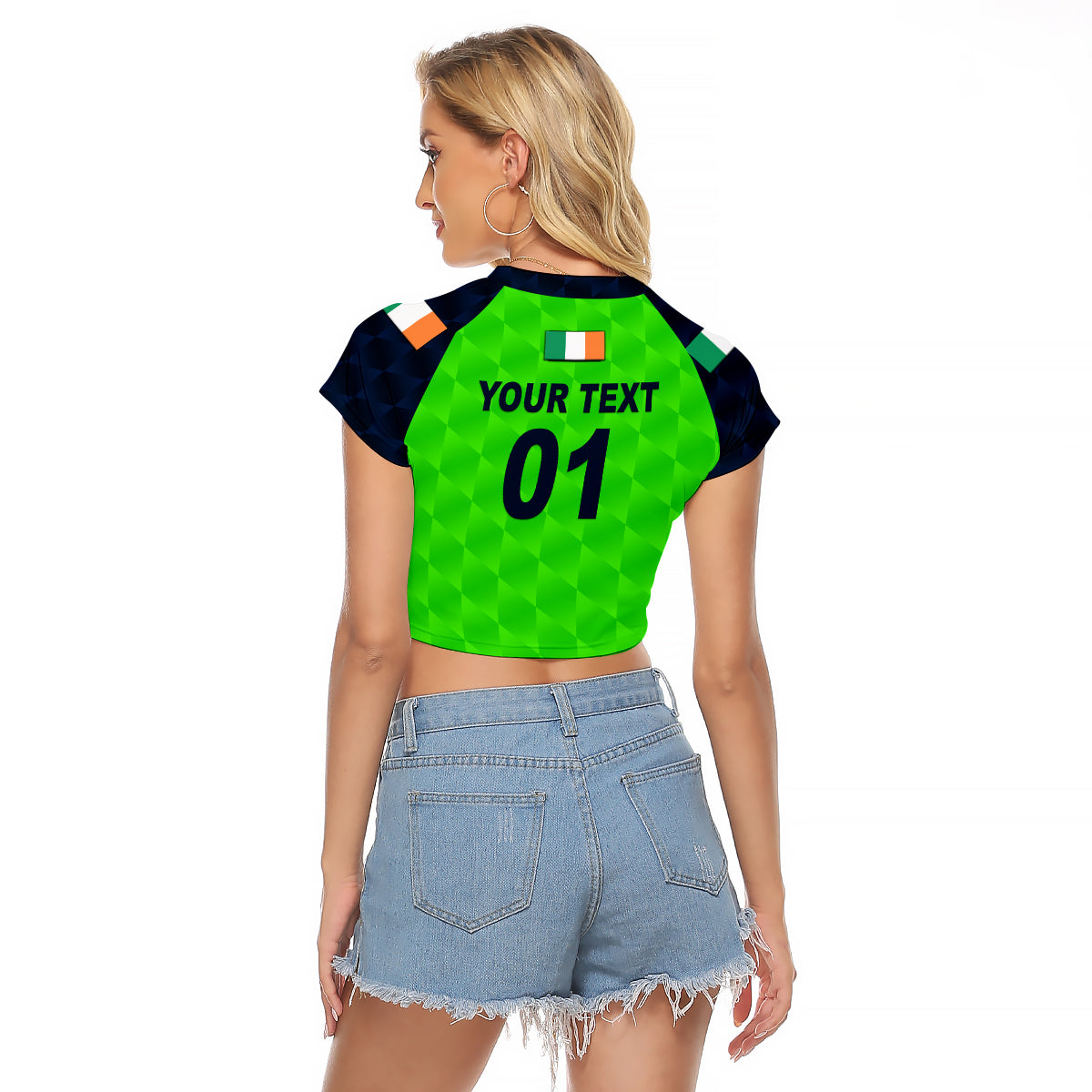 (Custom Personalised) Ireland Cricket Raglan Cropped T Shirt Special Style LT8 - Wonder Print Shop