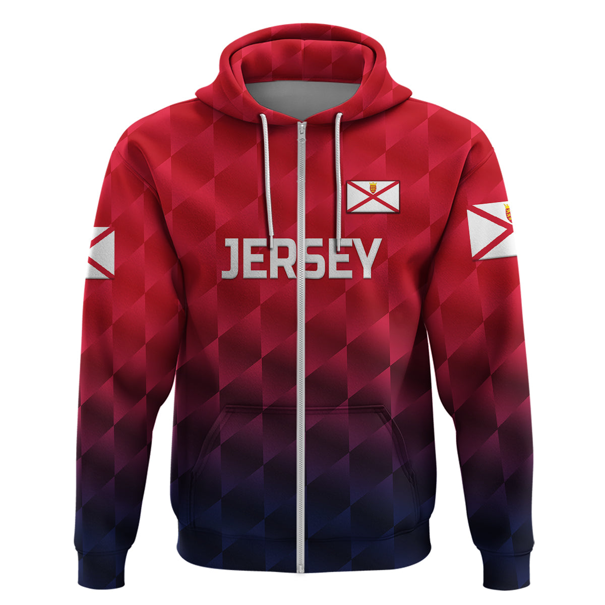 Custom The Bailiwick of Jersey CrickeHoodie Unique Style Red NO.1 LT8 - Wonder Print Shop