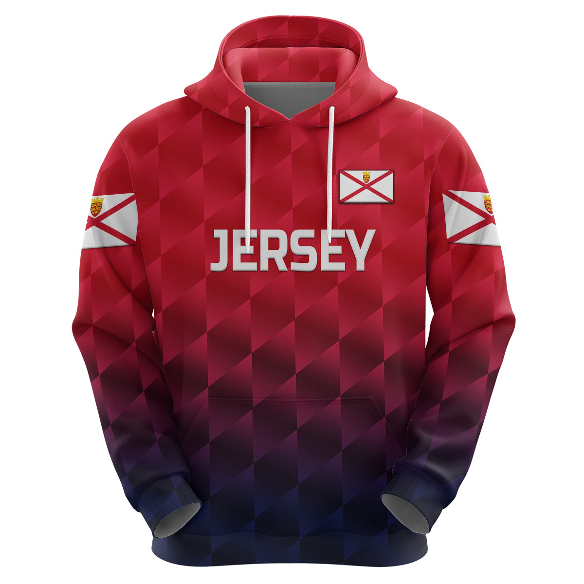 Custom The Bailiwick of Jersey CrickeHoodie Unique Style Red NO.1 LT8 - Wonder Print Shop