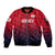 (Custom Personalised) The Bailiwick of Jersey Cricket Sleeve Zip Bomber Jacket Unique Style - Red NO.1 LT8 - Wonder Print Shop