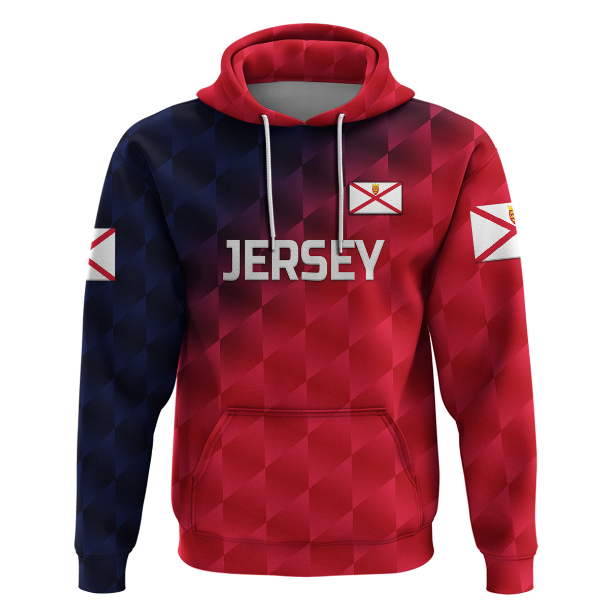 Custom The Bailiwick of Jersey CrickeHoodie Unique Style Red NO.2 LT8 - Wonder Print Shop