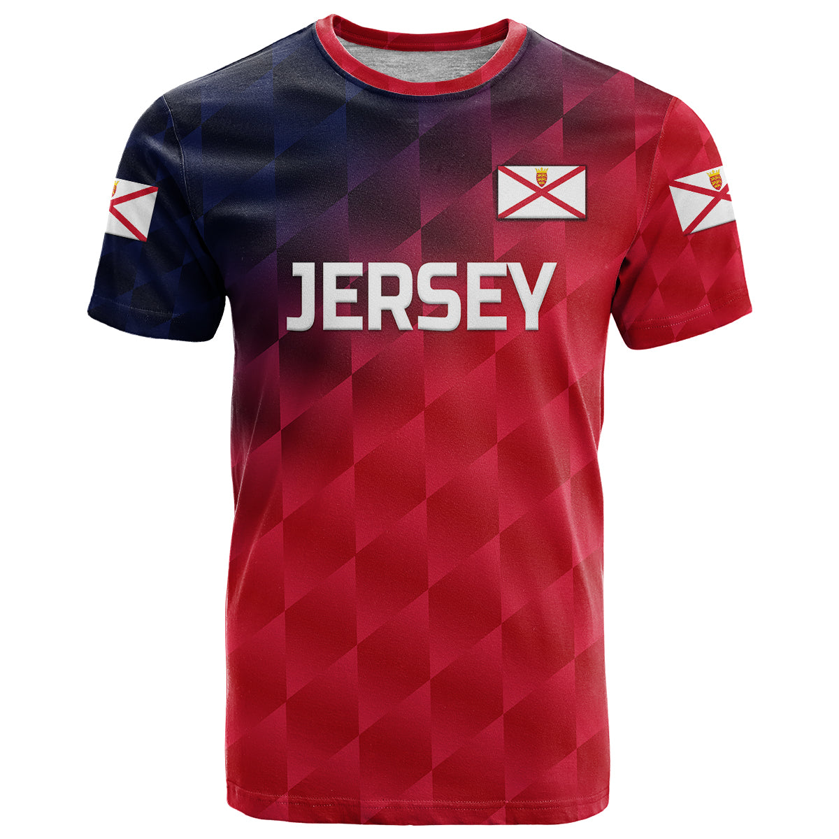 Custom The Bailiwick of Jersey Cricket T Shirt Unique Style Red NO.2 LT8 - Wonder Print Shop