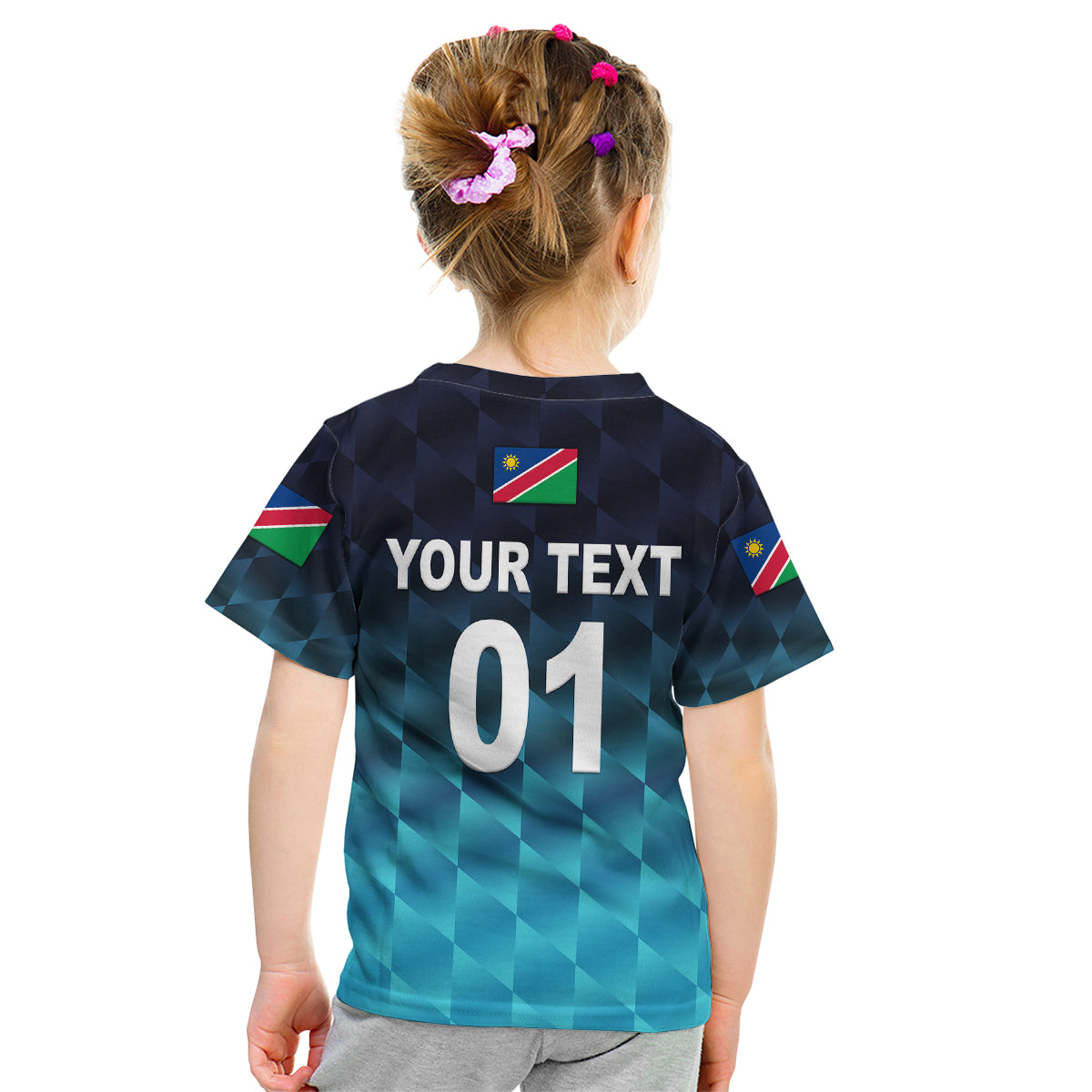 (Custom Personalised) Namibia Cricket Kid T Shirt Unique Style - Blue LT8 - Wonder Print Shop