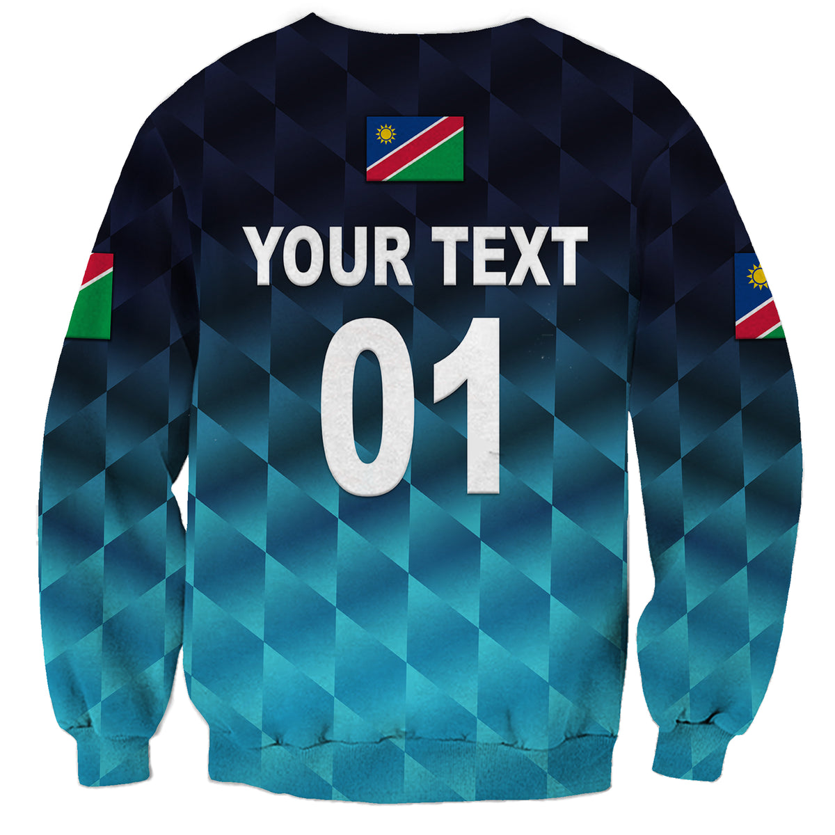 (Custom Personalised) Namibia Cricket Sweatshirt Unique Style - Blue LT8 - Wonder Print Shop
