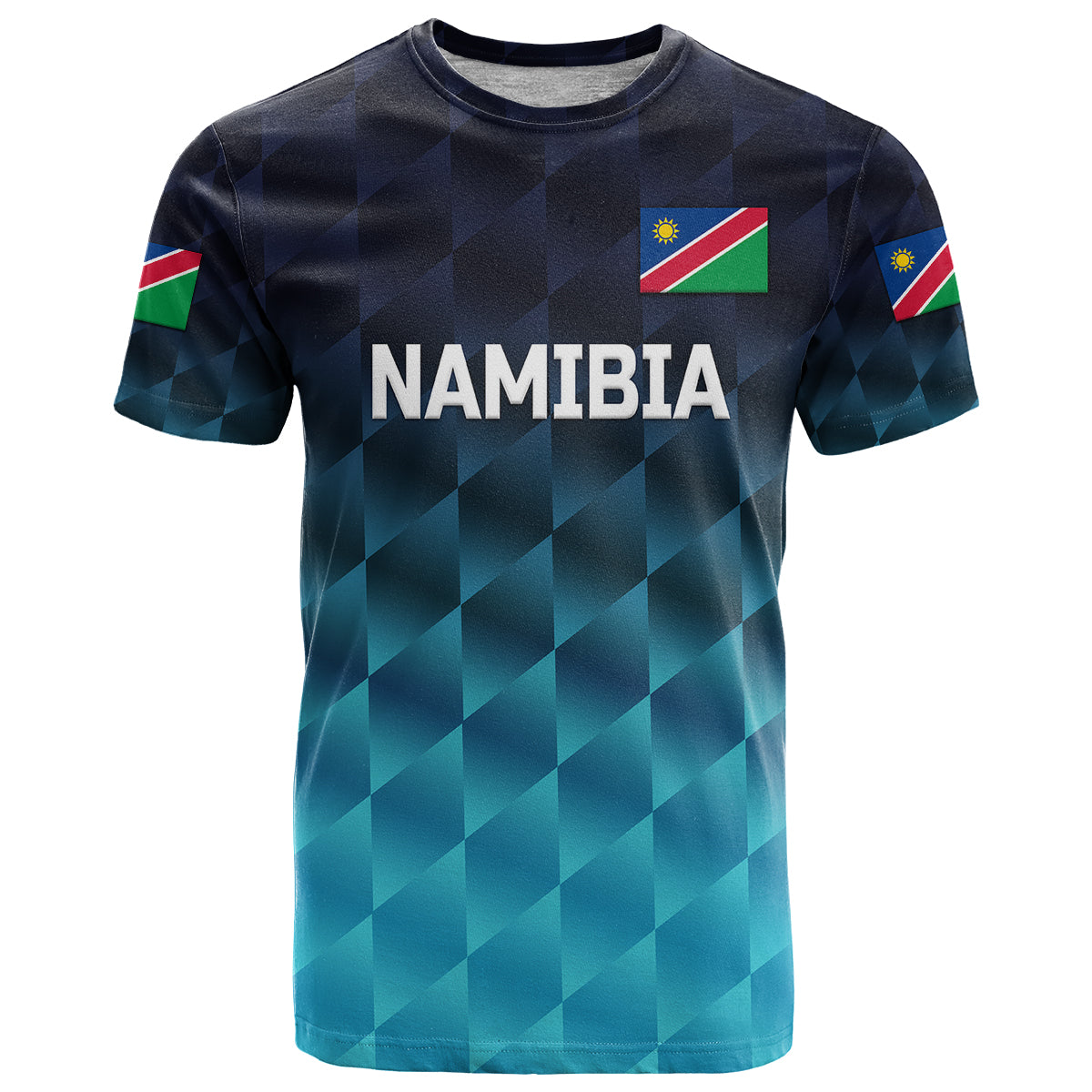 Custom Namibia Cricket T Shirt Unique Style Blue LT8 - Wonder Print Shop
