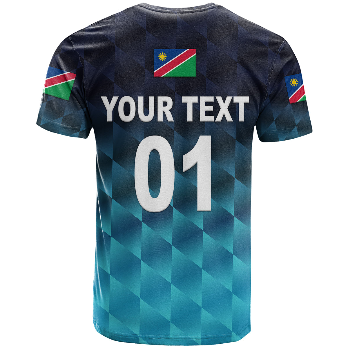 Custom Namibia Cricket T Shirt Unique Style Blue LT8 - Wonder Print Shop