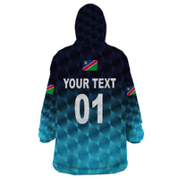 (Custom Personalised) Namibia Cricket Wearable Blanket Hoodie Unique Style - Blue LT8 - Wonder Print Shop