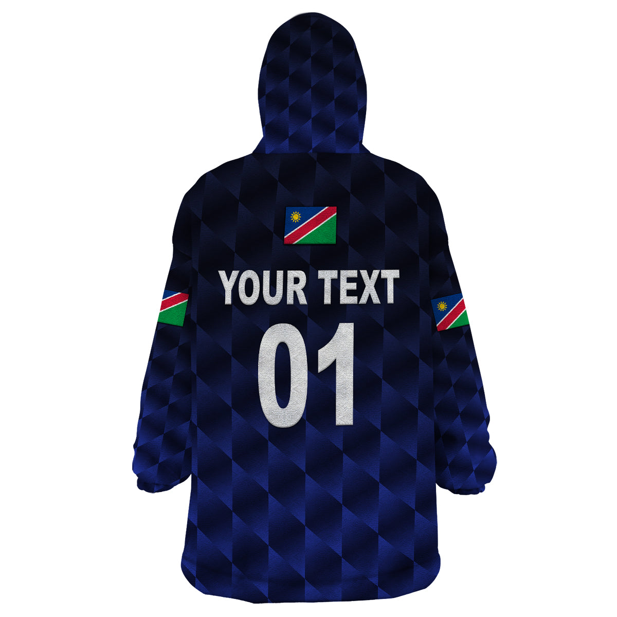 (Custom Personalised) Namibia Cricket Wearable Blanket Hoodie Unique Style - Navy LT8 - Wonder Print Shop