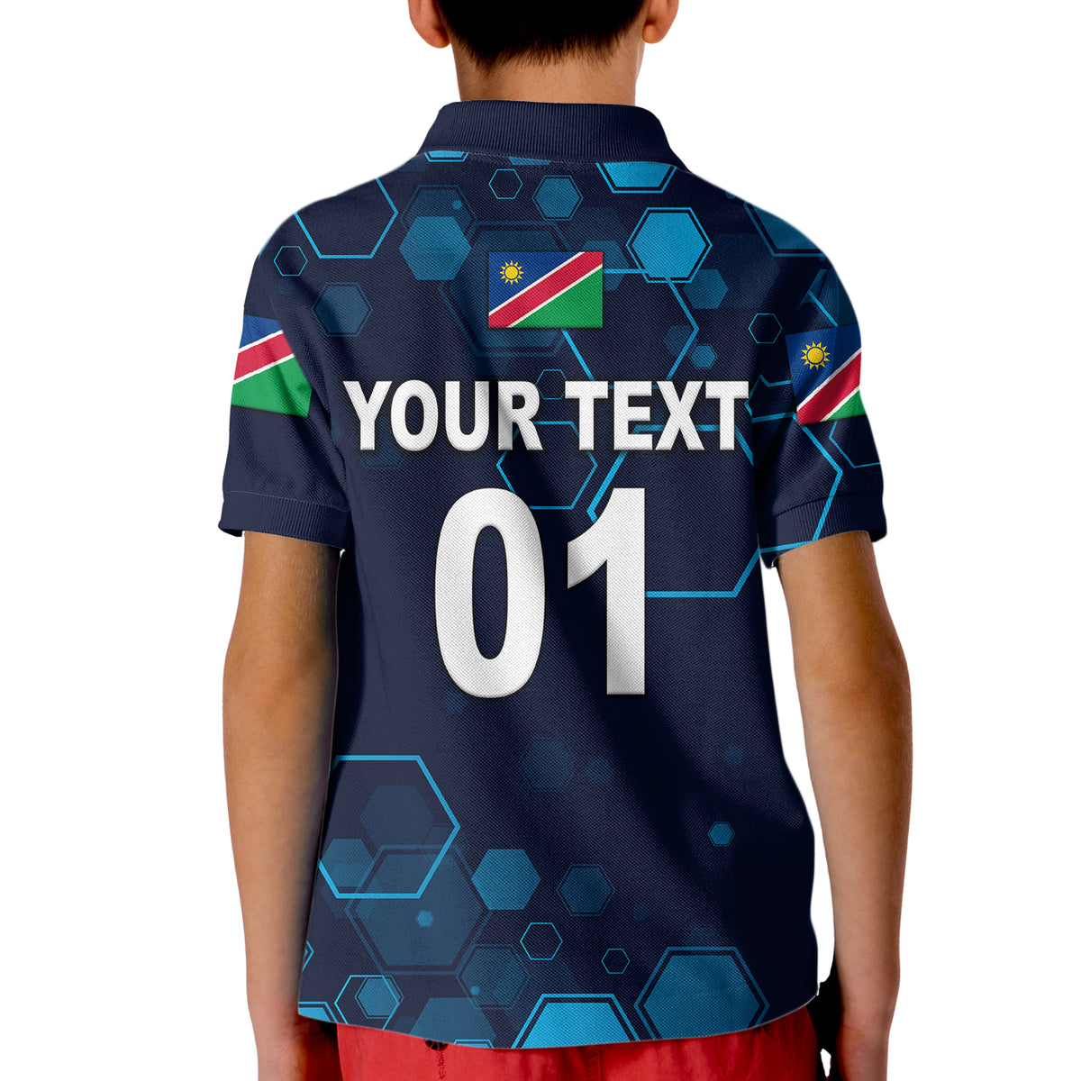 Custom Namibia Cricket Polo Shirt for Kid Special Style LT8 - Wonder Print Shop