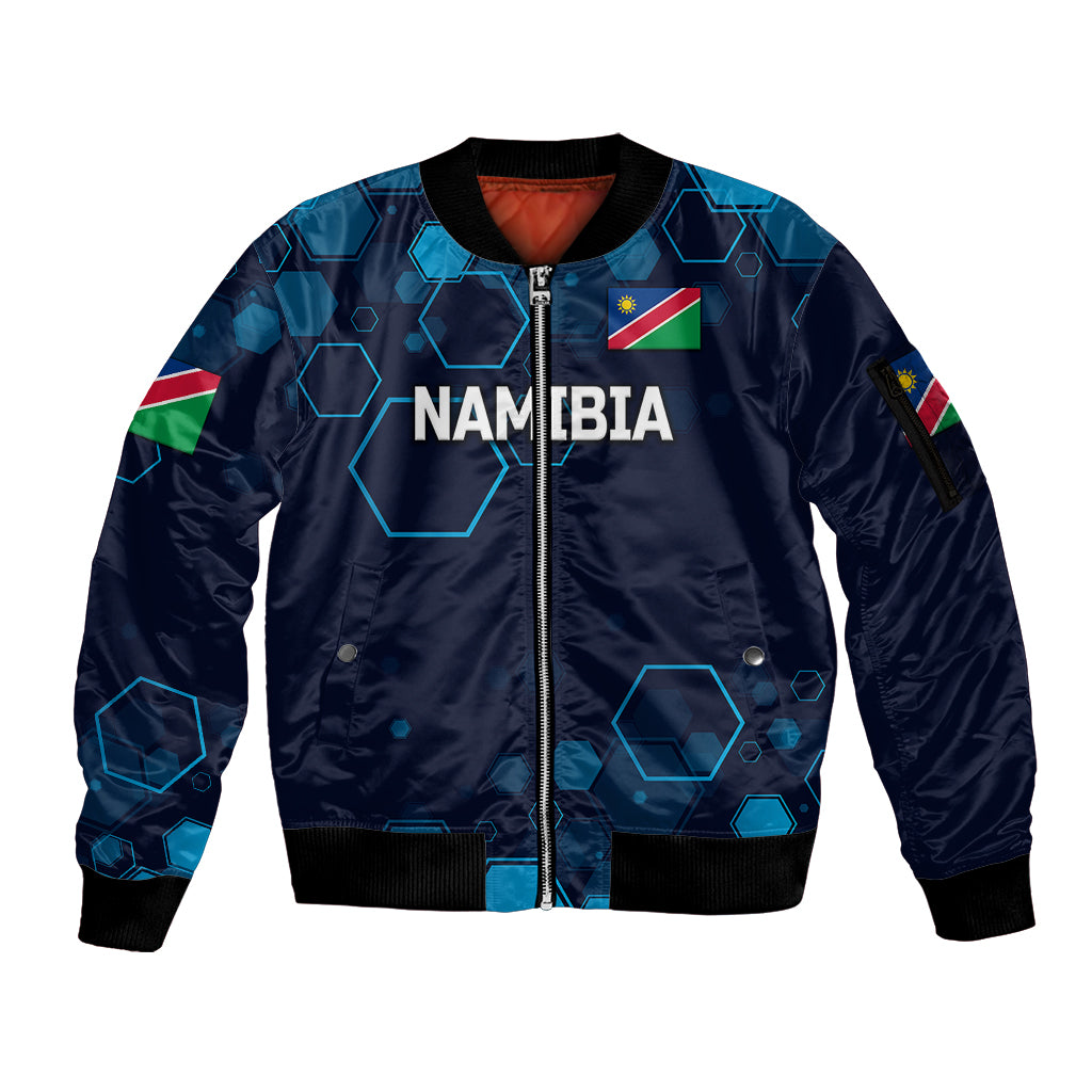 (Custom Personalised) Namibia Cricket Sleeve Zip Bomber Jacket Special Style LT8 - Wonder Print Shop
