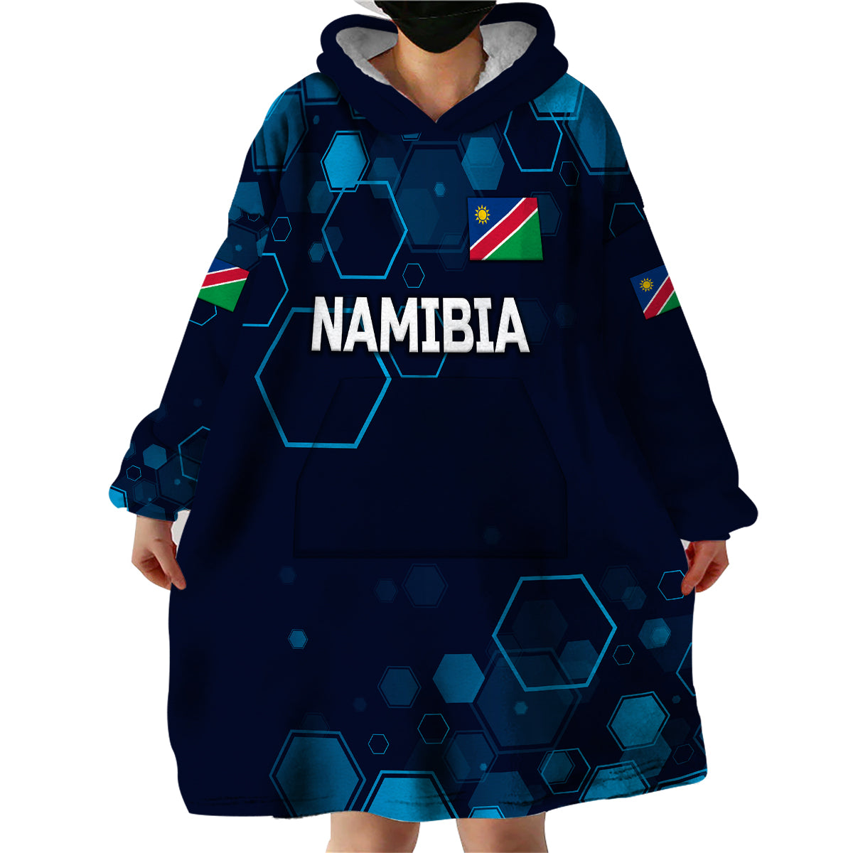 (Custom Personalised) Namibia Cricket Wearable Blanket Hoodie Special Style LT8 - Wonder Print Shop