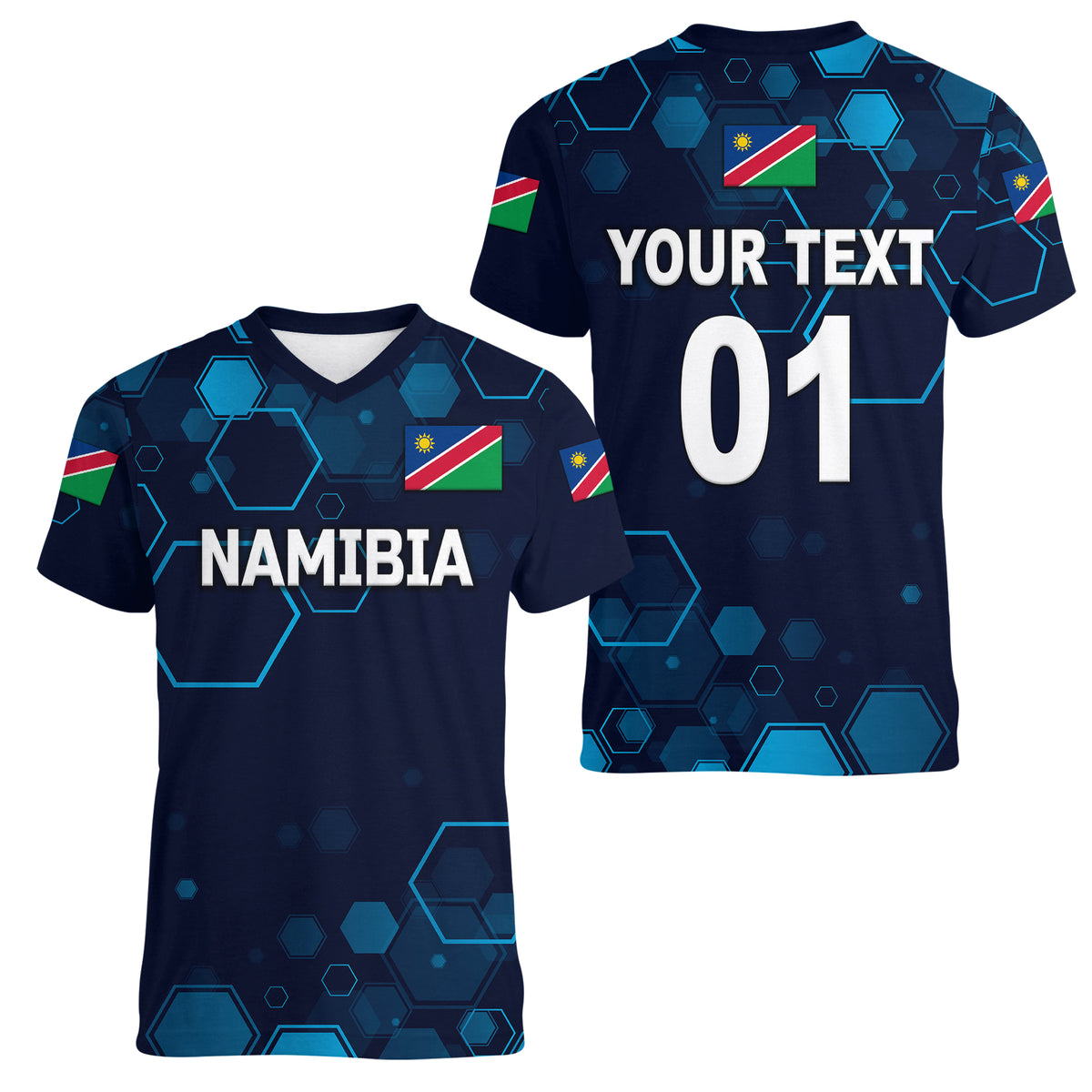 (Custom Personalised) Namibia Cricket Women V Neck T Shirt Special Style LT8 - Wonder Print Shop