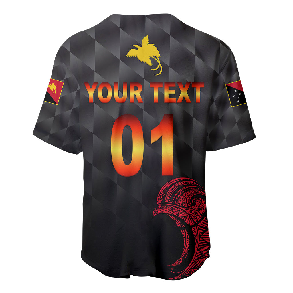 (Custom Personalised) Papua New Guinea Barramundis Cricket Baseball Jersey Birds Of Paradise Paradisaea Raggiana Original - Black LT8 - Wonder Print Shop