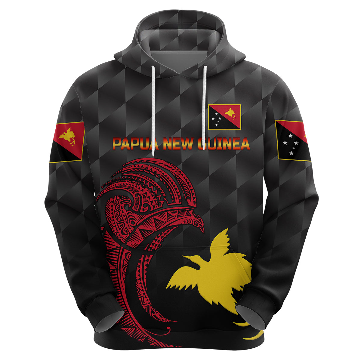 Custom Papua New Guinea Barramundis CrickeHoodie Birds Of Paradise Paradisaea Raggiana Original Black LT8 - Wonder Print Shop