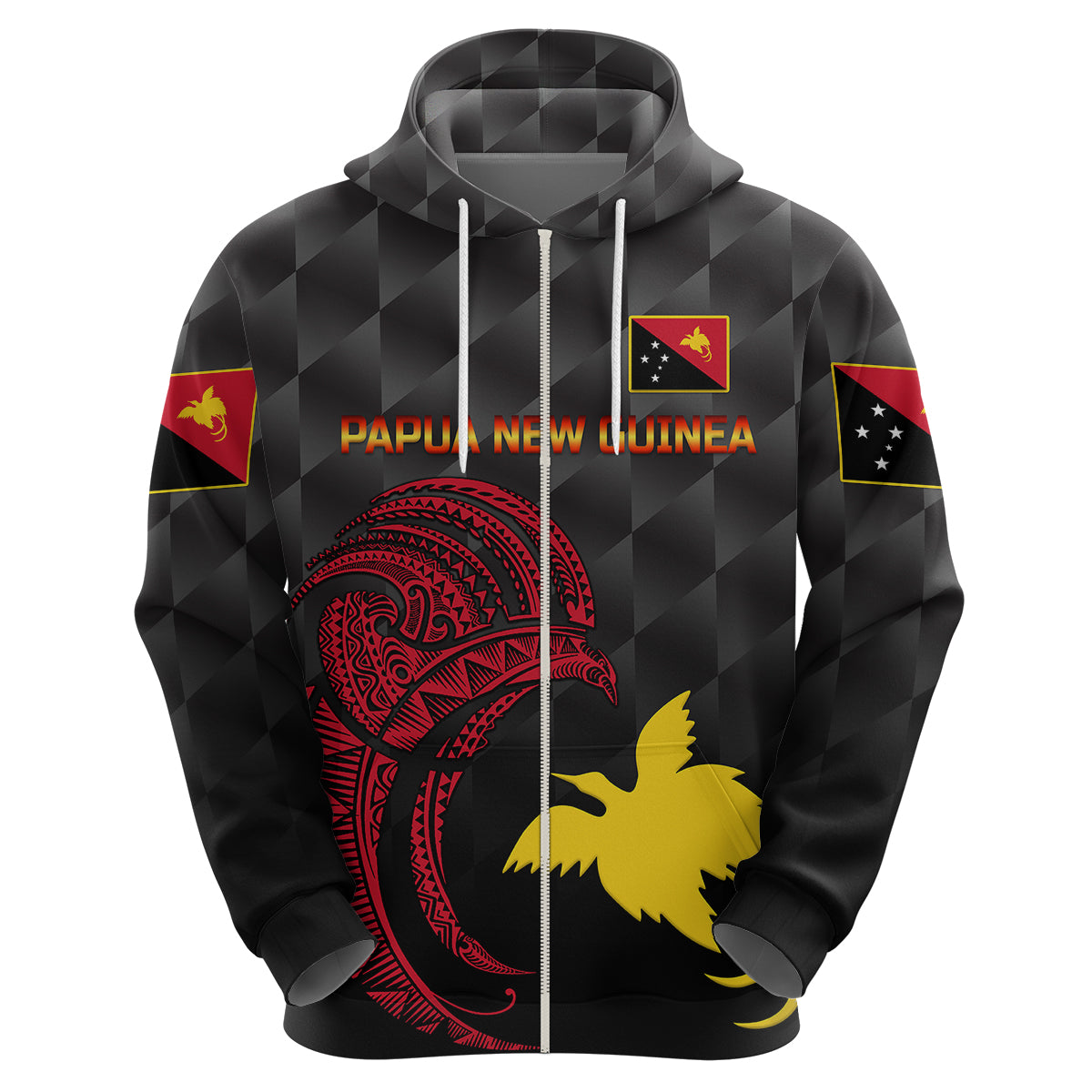Custom Papua New Guinea Barramundis CrickeHoodie Birds Of Paradise Paradisaea Raggiana Original Black LT8 - Wonder Print Shop