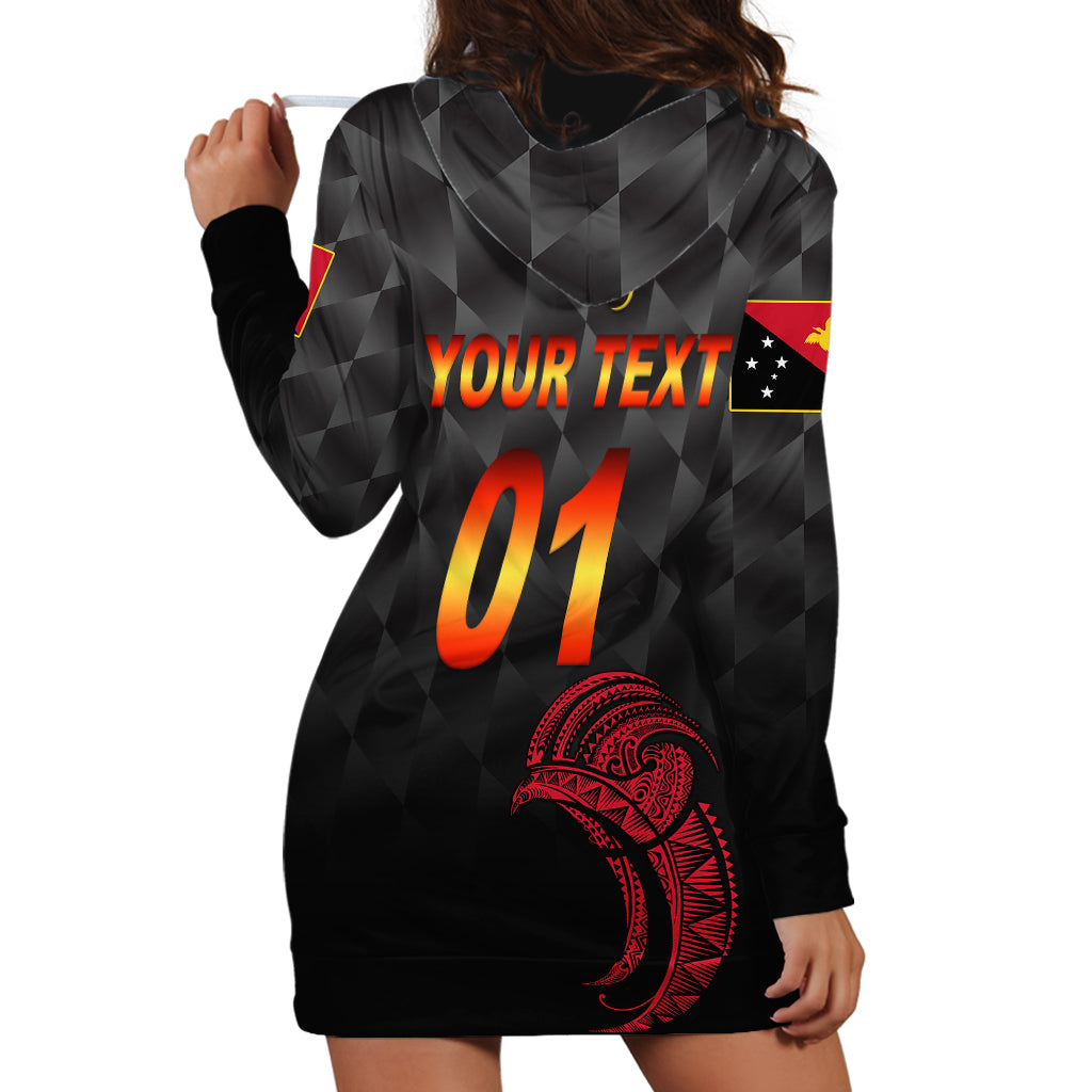 (Custom Personalised) Papua New Guinea Barramundis Cricket Hoodie Dress Birds Of Paradise Paradisaea Raggiana Original - Black LT8 - Wonder Print Shop