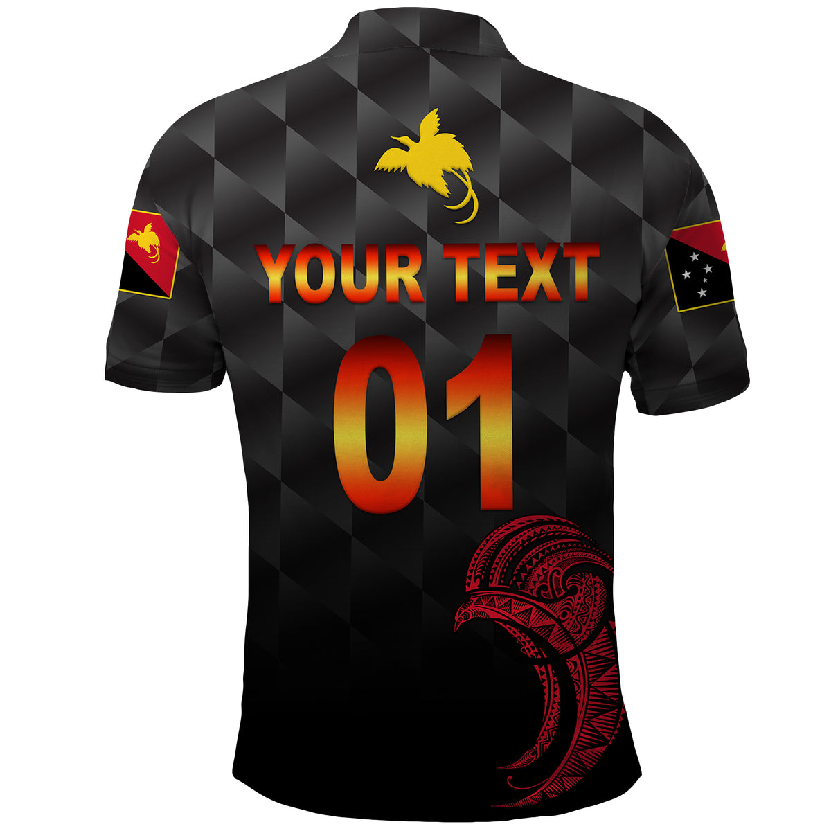 Custom Papua New Guinea Barramundis Cricket Polo Shirt Birds Of Paradise Paradisaea Raggiana Original Black LT8 - Wonder Print Shop