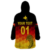 (Custom Personalised) Papua New Guinea Barramundis Cricket Wearable Blanket Hoodie Birds Of Paradise Paradisaea Raggiana Original - Gradient Flag Vibes LT8 - Wonder Print Shop