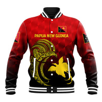 (Custom Personalised) Papua New Guinea Barramundis Cricket Baseball Jacket Birds Of Paradise Paradisaea Raggiana Original - Red LT8 - Wonder Print Shop