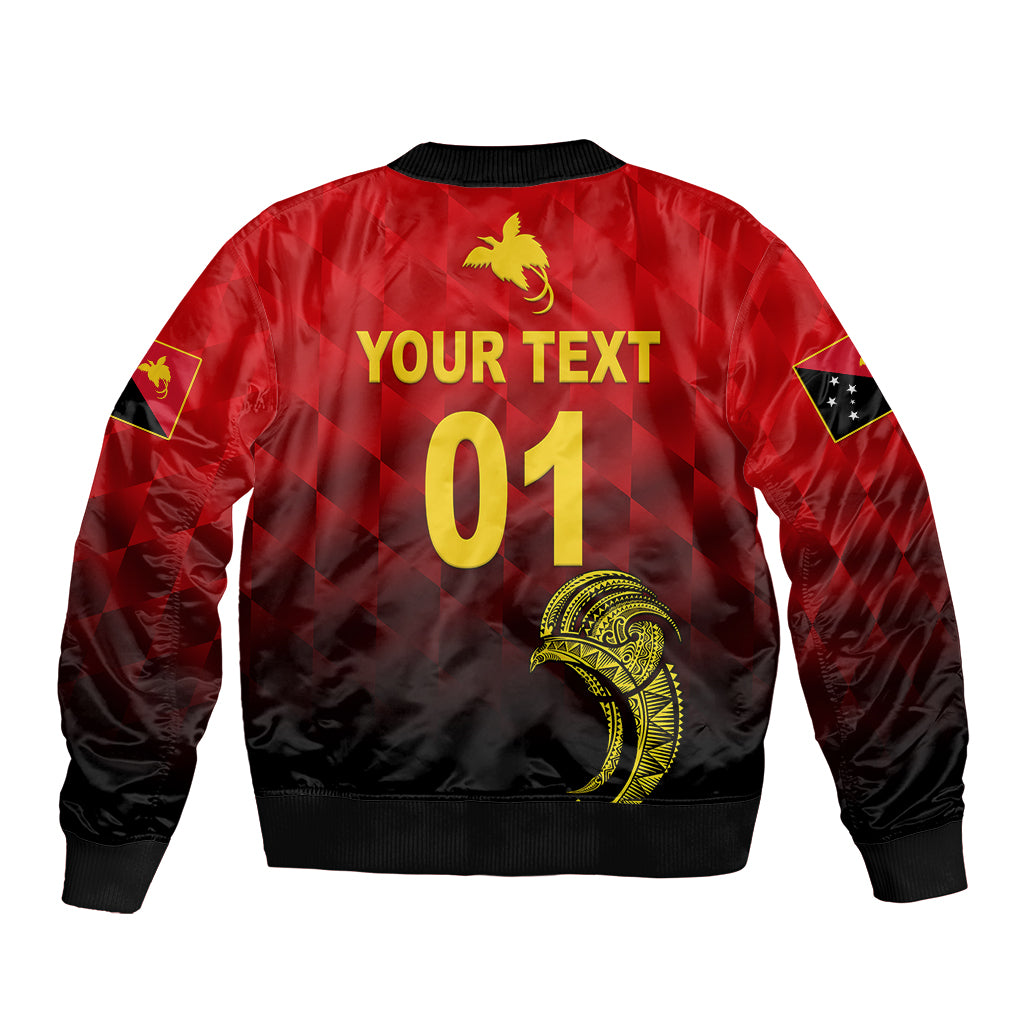 (Custom Personalised) Papua New Guinea Barramundis Cricket Bomber Jacket Birds Of Paradise Paradisaea Raggiana Original - Red LT8 - Wonder Print Shop