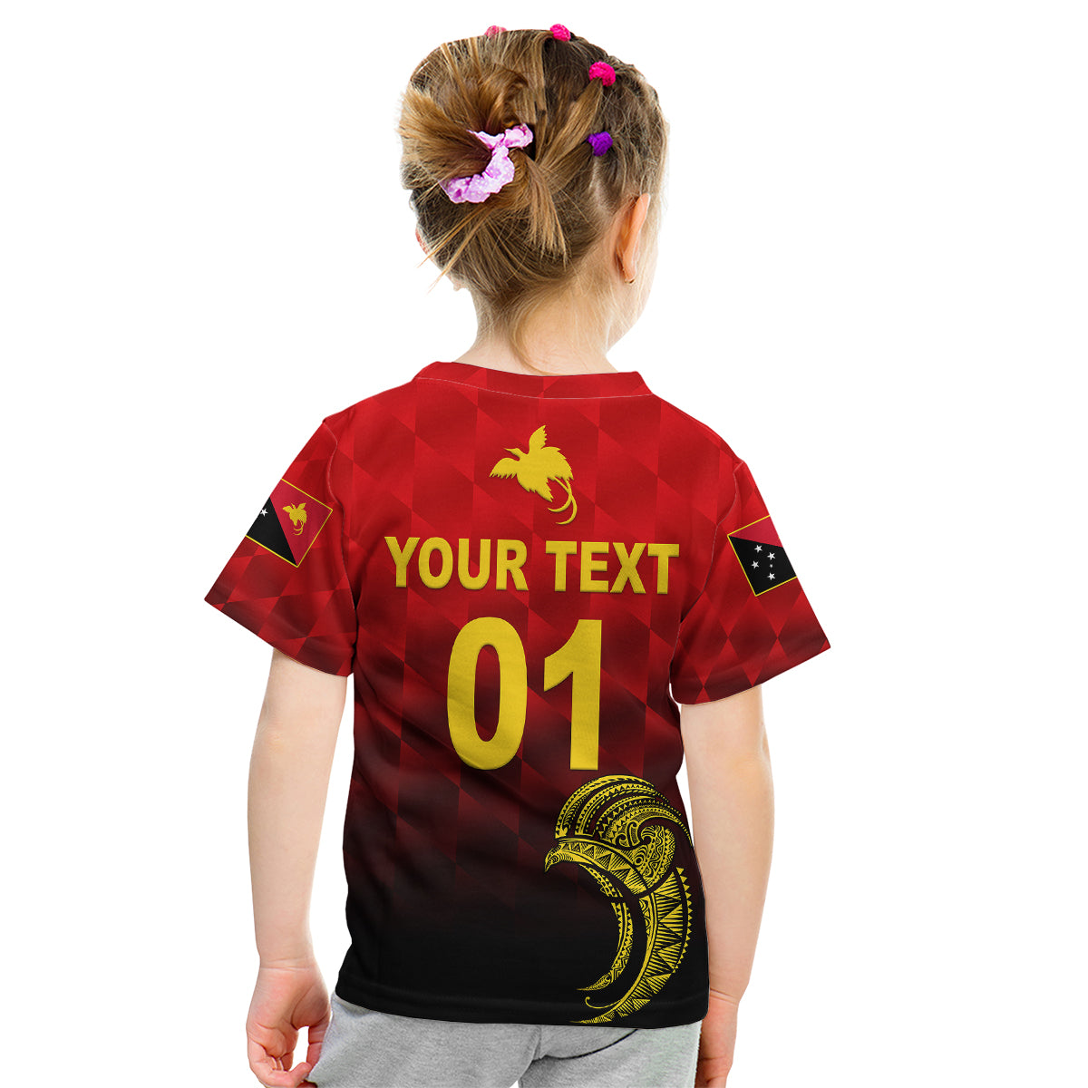 (Custom Personalised) Papua New Guinea Barramundis Cricket Kid T Shirt Birds Of Paradise Paradisaea Raggiana Original - Red LT8 - Wonder Print Shop