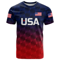 Custom United States National Cricket T Shirt Team USA Cricket Gradient Navy Red LT8 - Wonder Print Shop