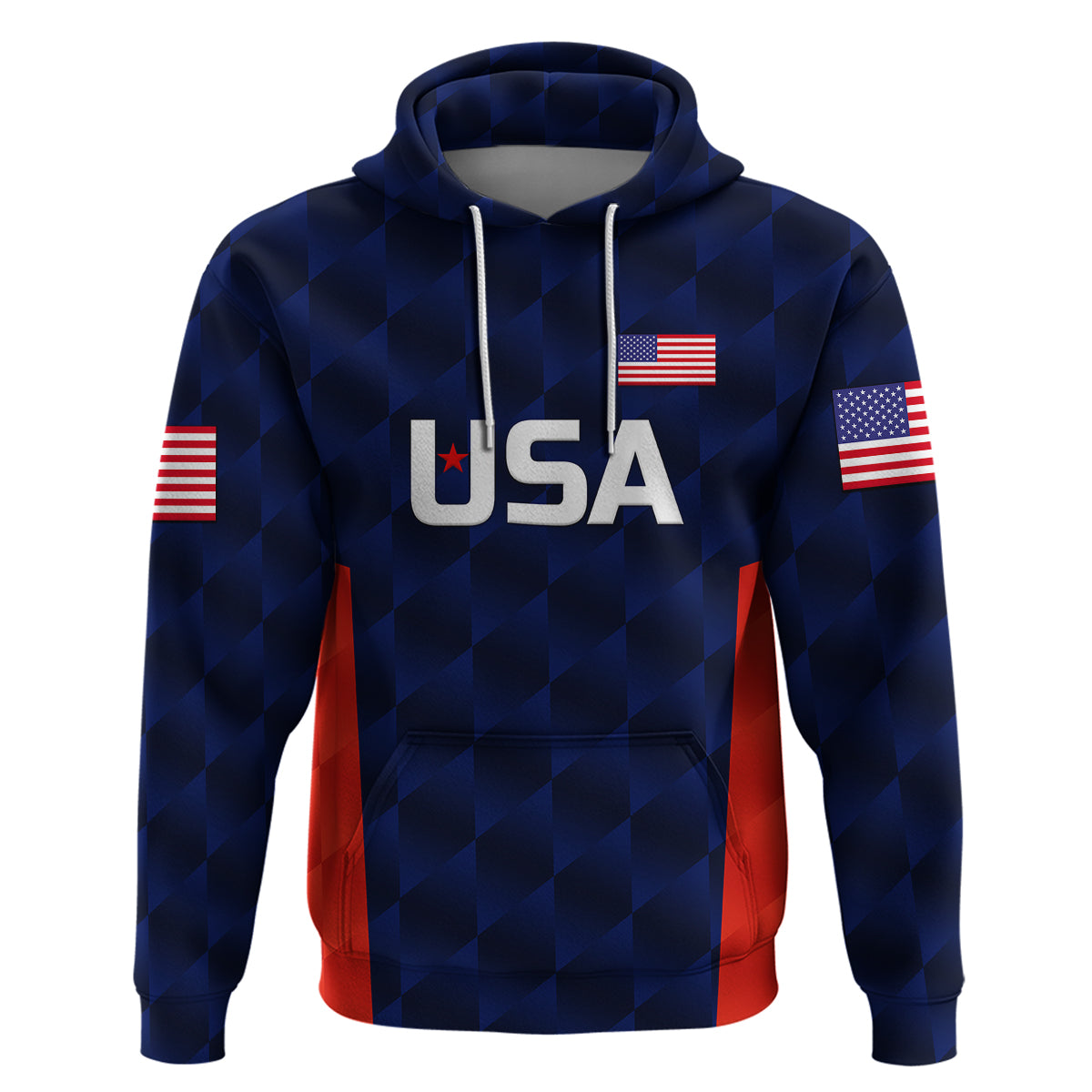Custom United States National CrickeHoodie Team USA Cricket Navy LT8 - Wonder Print Shop
