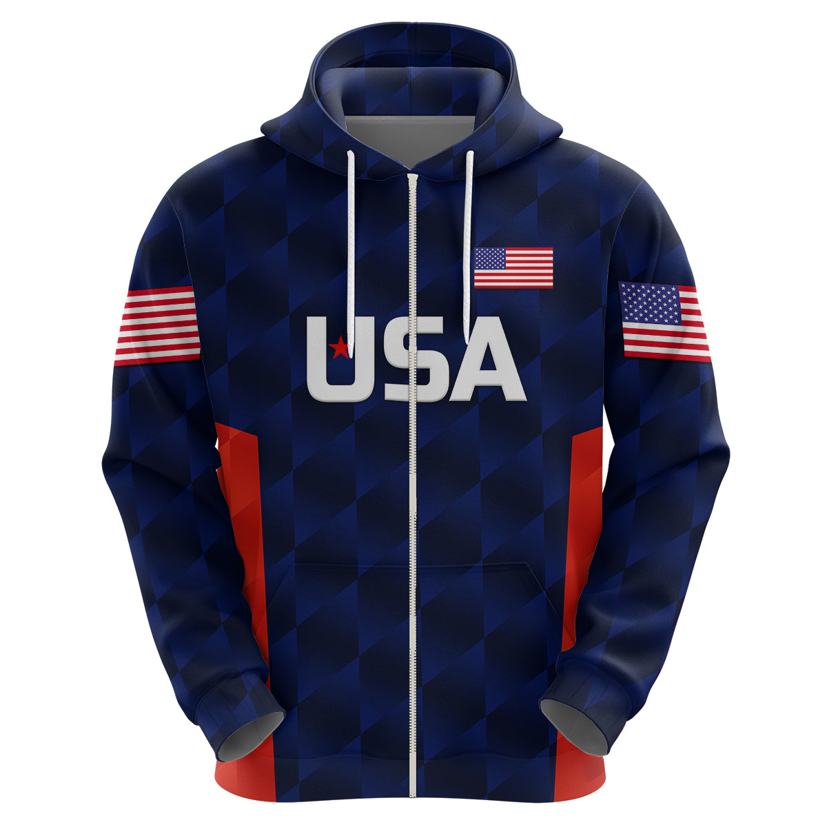 Custom United States National CrickeHoodie Team USA Cricket Navy LT8 - Wonder Print Shop
