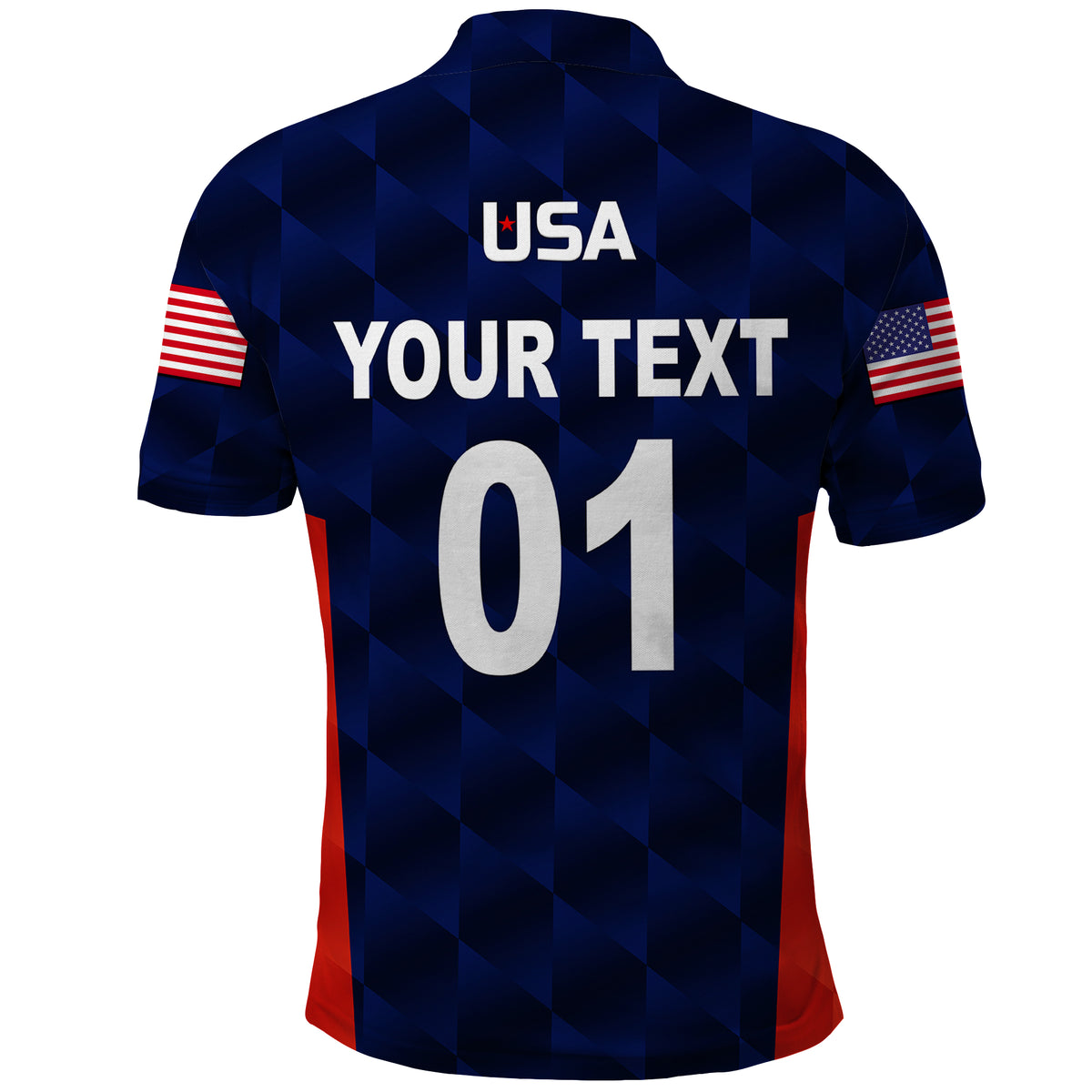 Custom United States National Cricket Polo Shirt Team USA Cricket Navy LT8 - Wonder Print Shop