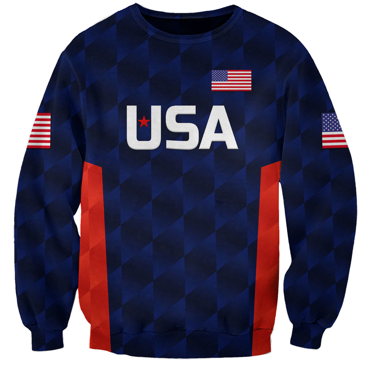 (Custom Personalised) United States National Cricket Sweatshirt Team USA Cricket Navy LT8 - Wonder Print Shop
