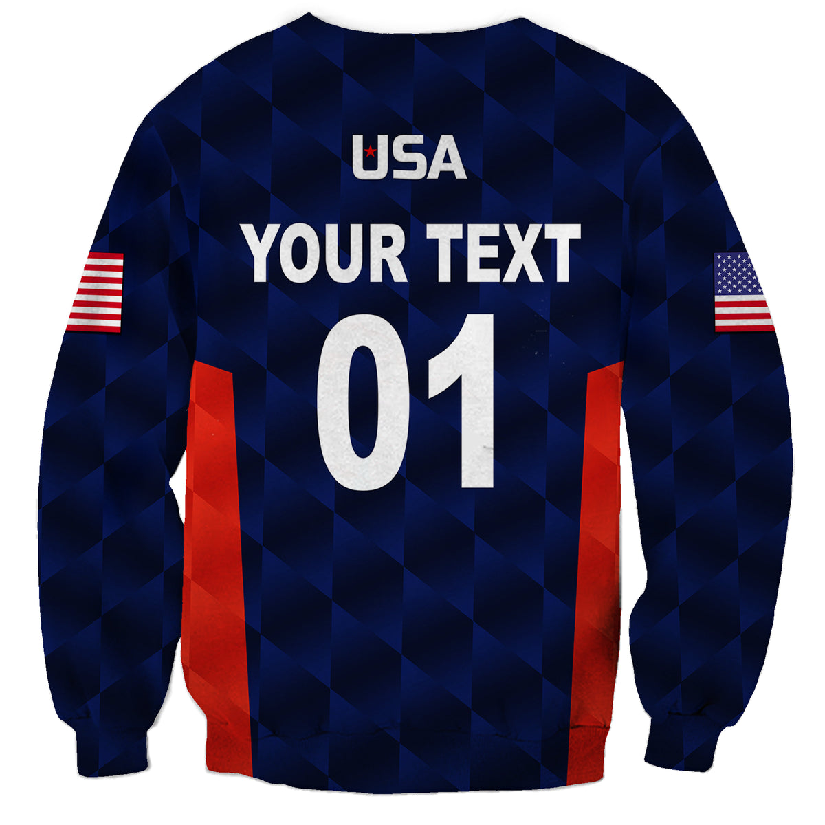 (Custom Personalised) United States National Cricket Sweatshirt Team USA Cricket Navy LT8 - Wonder Print Shop
