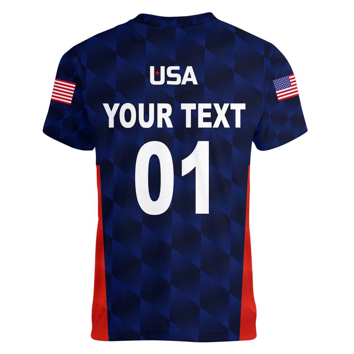 (Custom Personalised) United States National Cricket Women V Neck T Shirt Team USA Cricket Navy LT8 - Wonder Print Shop