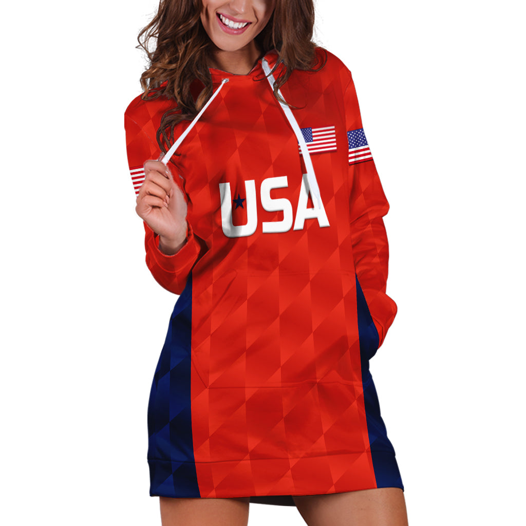 (Custom Personalised) United States National Cricket Hoodie Dress Team USA Cricket Red LT8 - Wonder Print Shop