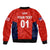 (Custom Personalised) United States National Cricket Sleeve Zip Bomber Jacket Team USA Cricket Red LT8 - Wonder Print Shop