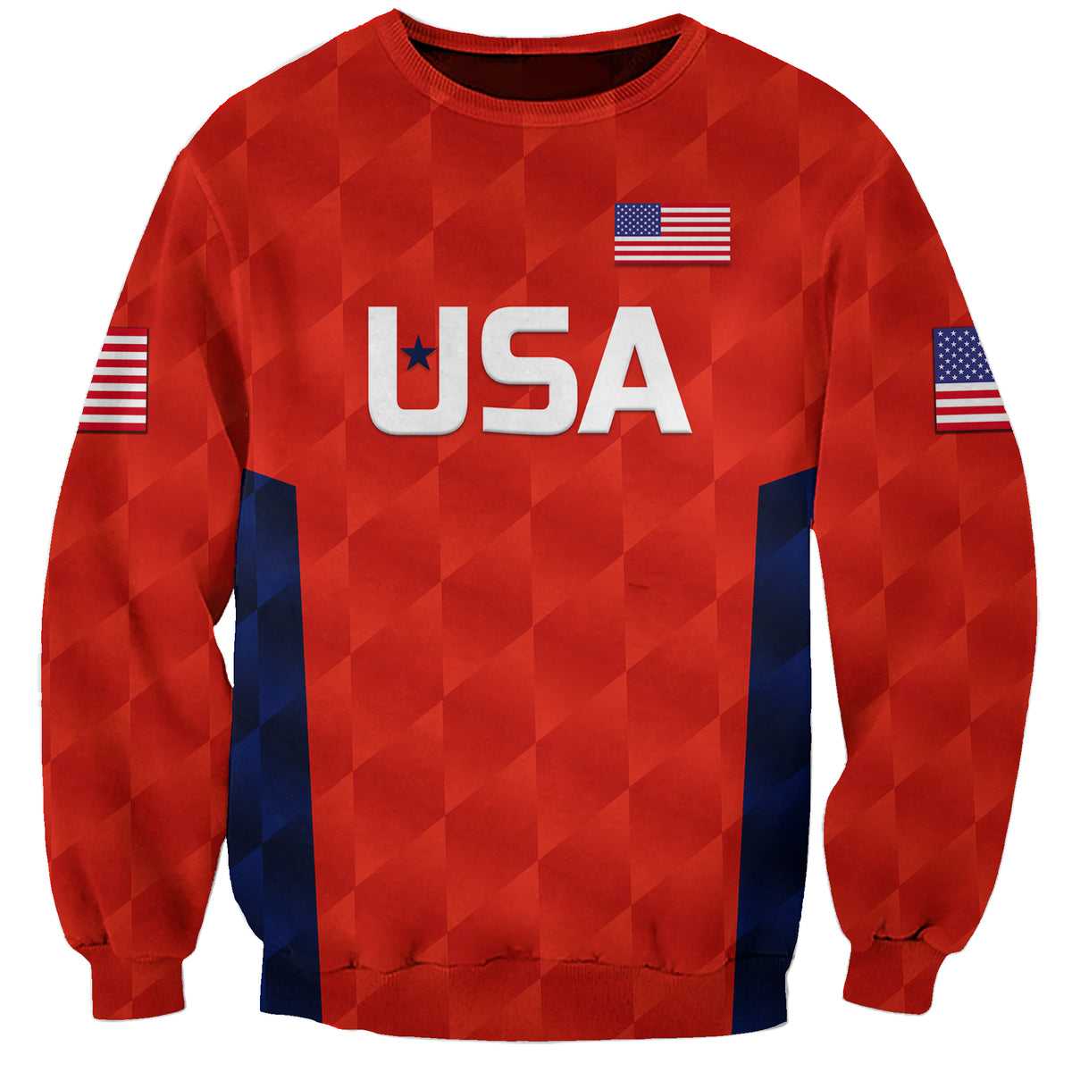 (Custom Personalised) United States National Cricket Sweatshirt Team USA Cricket Red LT8 - Wonder Print Shop