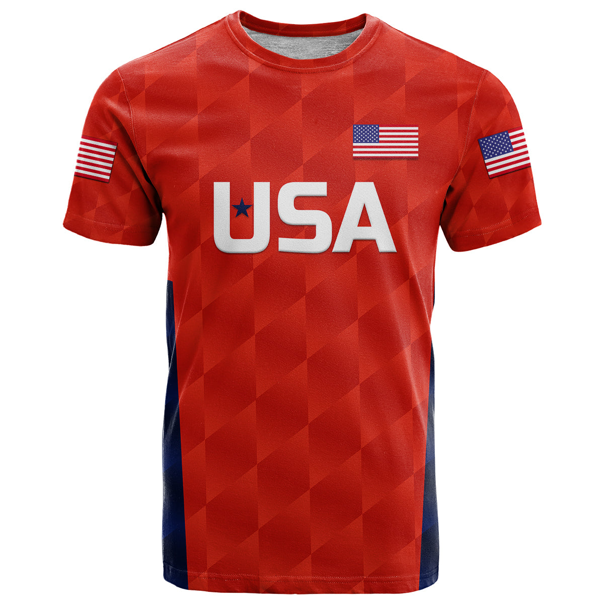 Custom United States National Cricket T Shirt Team USA Cricket Red LT8 - Wonder Print Shop