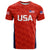 Custom United States National Cricket T Shirt Team USA Cricket Red LT8 - Wonder Print Shop