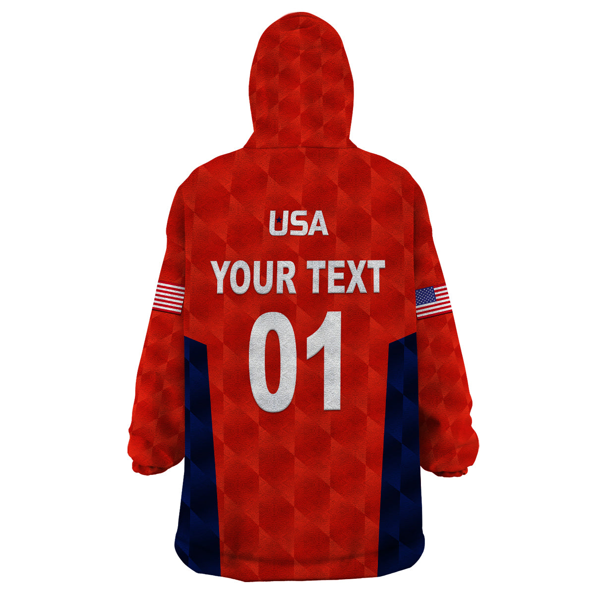 (Custom Personalised) United States National Cricket Wearable Blanket Hoodie Team USA Cricket Red LT8 - Wonder Print Shop