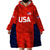(Custom Personalised) United States National Cricket Wearable Blanket Hoodie Team USA Cricket Red LT8 - Wonder Print Shop