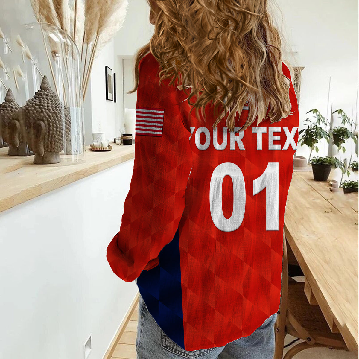 (Custom Personalised) United States National Cricket Women Casual Shirt Team USA Cricket Red LT8 - Wonder Print Shop