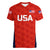 (Custom Personalised) United States National Cricket Women V Neck T Shirt Team USA Cricket Red LT8 - Wonder Print Shop