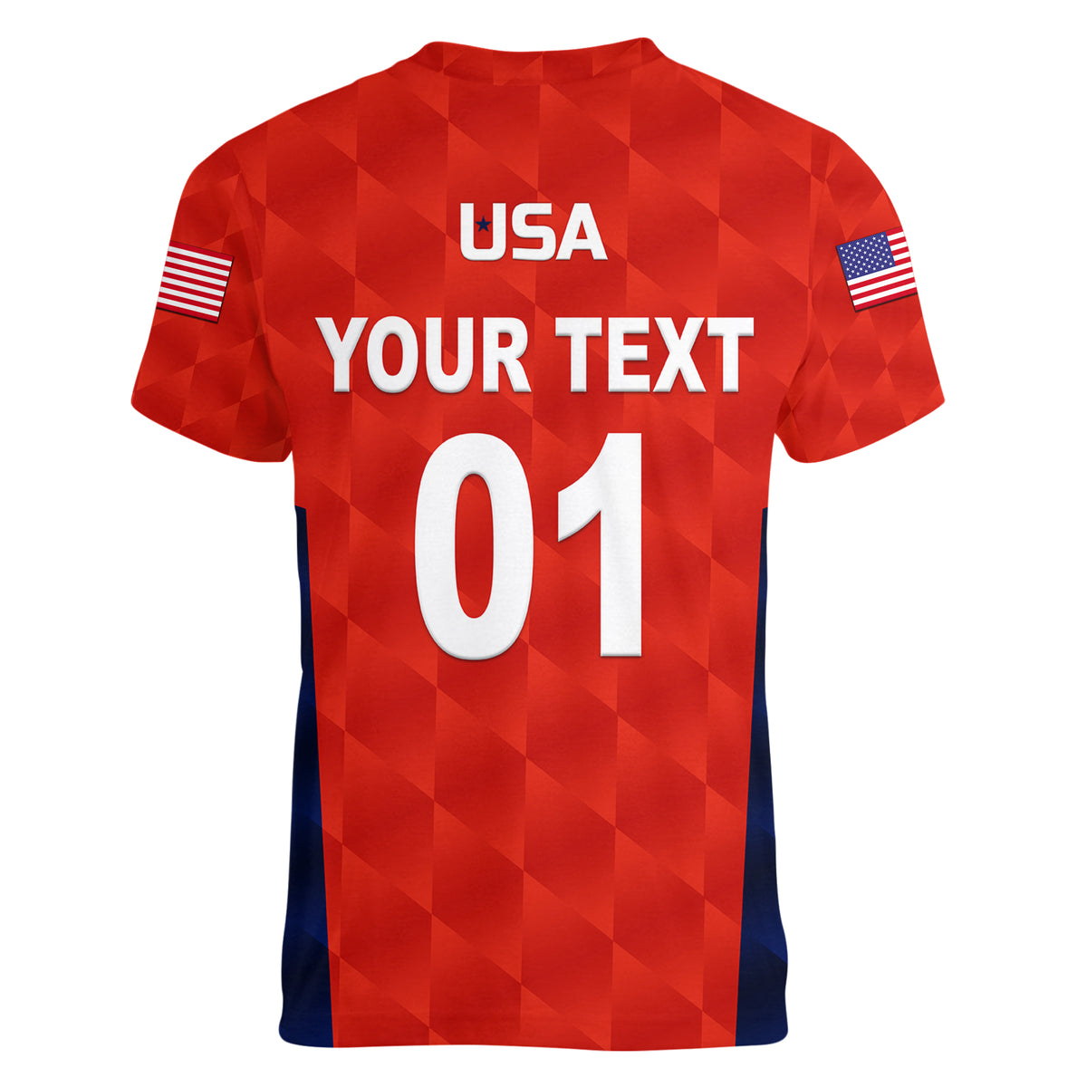 (Custom Personalised) United States National Cricket Women V Neck T Shirt Team USA Cricket Red LT8 - Wonder Print Shop