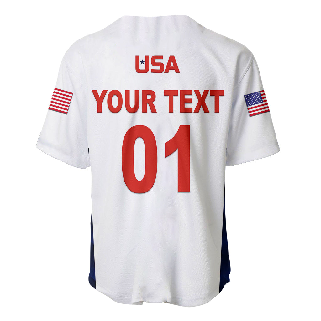 (Custom Personalised) United States National Cricket Baseball Jersey Team USA Cricket White LT8 - Wonder Print Shop